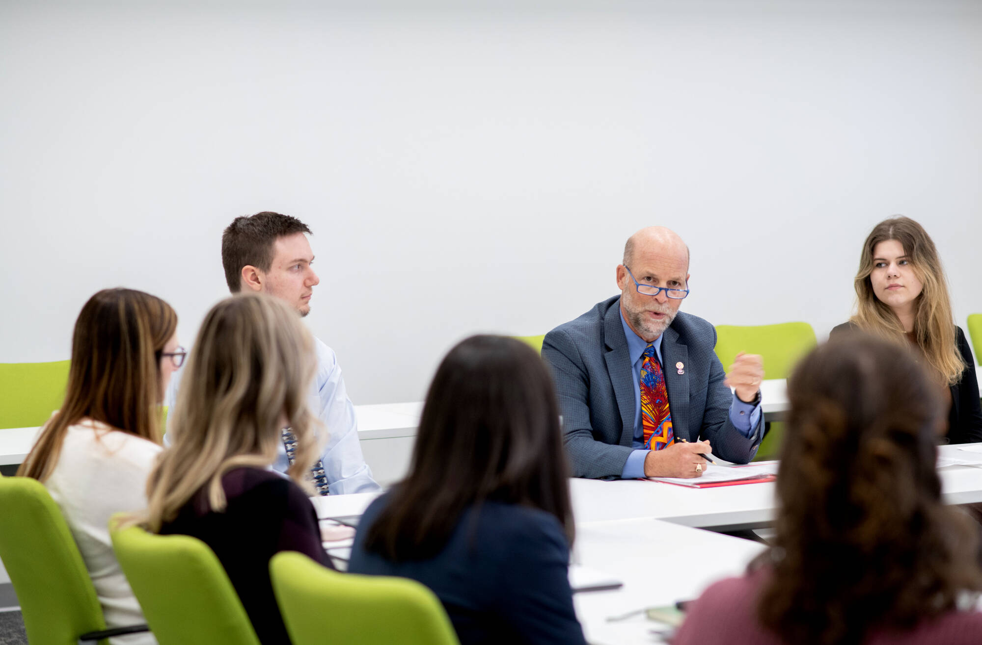 students listening to a lecturer